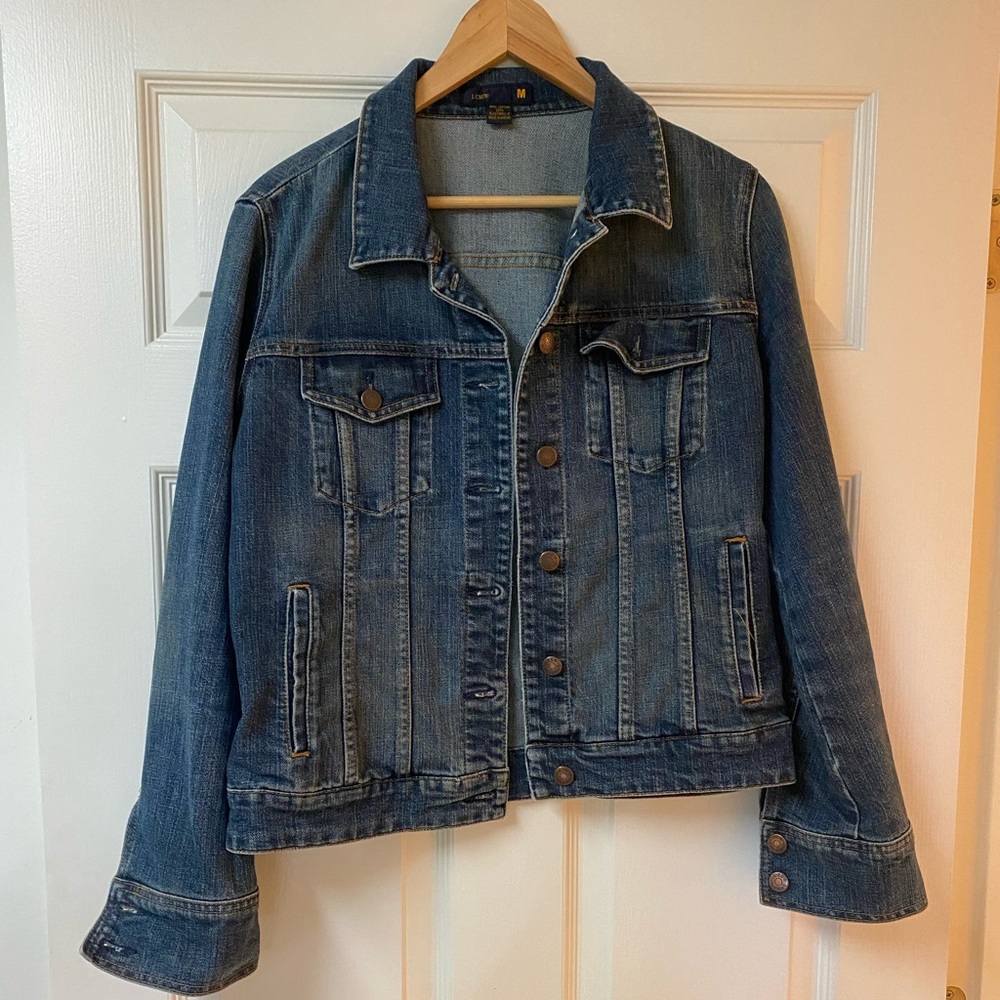 J Crew denim jacket, sz M